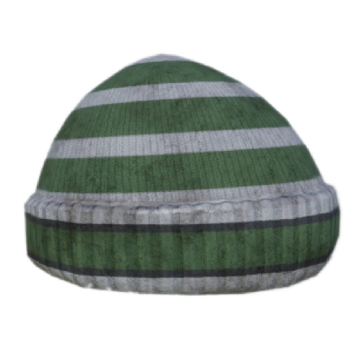 Green White Beanie Hat